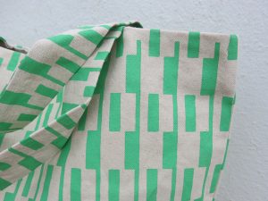 bolso playa geometria verde